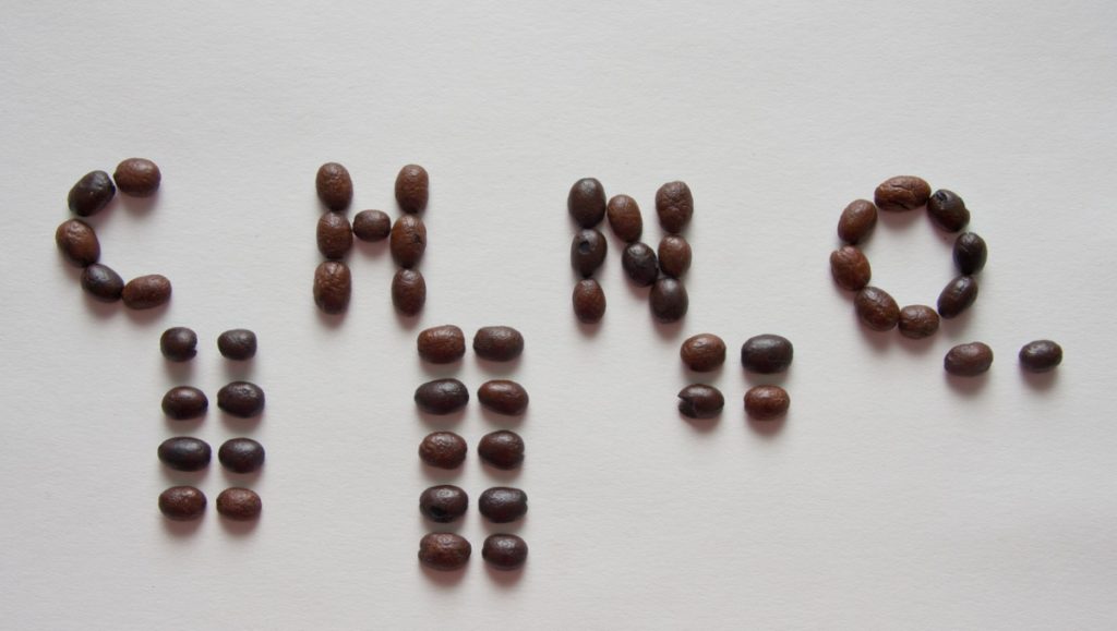 Caffeine made from roasted coffee beans